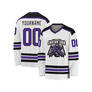 Best Price Quick Dry Long Sleeve Ice Hockey Training Jersey Blank Sportswear Hockey Customizable Team Sublimation Printing Logo - Product Image 2