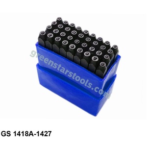 LUXURO 36-Piece Carbon Steel Letter and Number Punch Stamp Set Black Oxide Metal Marking Jewelry Making Tool for DIY GS1424 - Product Image 2