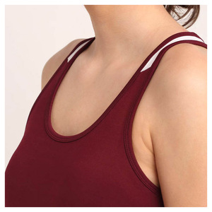 Womens Burgundy Racer back Sports <b>Bra</b> <b>Open</b> Back Yoga Running Fitness Workout Crop Top Breathable Activewear Training Wear - Product Image 3