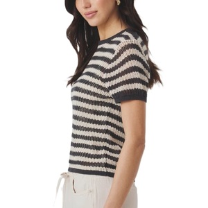 Women's Short Sleeve <b>Pullover</b> <b>Sweater</b> Fashion Knitted Ladies' Round Neck Knitwear for Winter Casual Style Girl's Clothing - Product Image 4