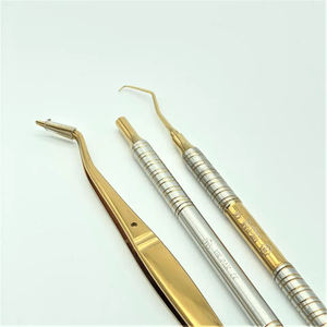 Juego de Limpiadores Dentales Manuales de 3 Piezas con Empuñadura Moleteada, Instrumento Quirúrgico de Metal Plateado Clase I, Shuja Quirúrgico - Product Image 4