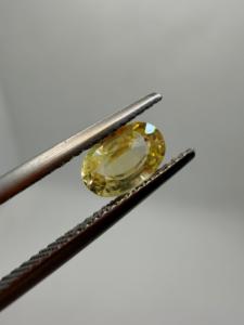 Zafiro amarillo natural, corte ovalado, 1.35ct, 7.5x5x4mm, piedra preciosa facetada suelta de Ceilán para la fabricación de joyas, gemas Zehra - Product Image 2
