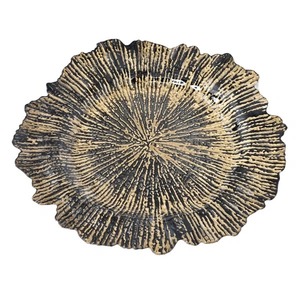 Plato de Metal con Forma de Flor, Acabado Único, para Regalos, Entretenimiento de Invitados y Reuniones Familiares, Decoración Elegante para la Mesa - Product Image 1