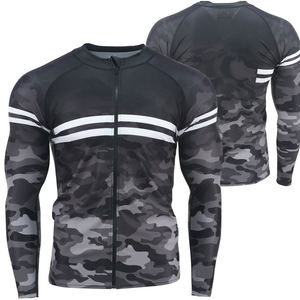 เสื้อรัดกล้ามเนื้อแขนสั้นระบายอากาศได้ดีสำหรับผู้ชาย MMA BJJ สำหรับการต่อสู้ พิมพ์ลายตามสั่ง พิมพ์ซิลค์สกรีน ผ้ายืดสแปนเด็กซ์/โพลีเอสเตอร์ - Product Image 1