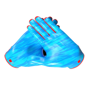 Wholesale Custom Printed Silicone American Football Receiver <b>Gloves</b> High Quality Breathable <b>Grip</b> Anti-Slip Sticky Hook Loop - Product Image 1