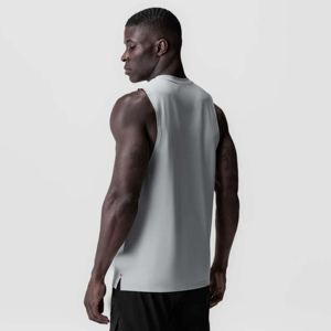 Débardeur sans manches en coton tricoté respirant pour homme, couleur unie personnalisée, col rond, style sport décontracté, haute qualité, numérique 240g - Product Image 1