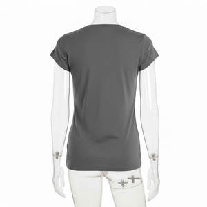Camiseta de Verano 2026 con Cuello en V para Mujer, de Alta Calidad, Secado Rápido, Transpirable, Moderna, de Manga Corta, a Bajo Precio - Product Image 2
