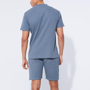High Quality Men's Knee Length 2-Piece Short <b>Set</b> 100% Cotton Custom Screen Print Low Price Breathable Twin <b>Sets</b> Customized - Product Image 6