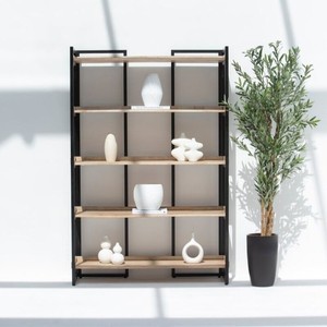 Estantería Industrial Vandana Altis Nova, Mueble de Almacenamiento Moderno de Metal y Madera, Diseño Minimalista - Product Image 3