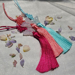 [Goyu] Adorno Tradicional Coreano de Borla Norigae con Forma de Mariposa, Colgante Decorativo para Envolver Regalos, Bolsa de la Suerte, Manualidades Hanbok - Product Image 2