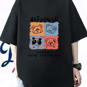 Oversized womens tshirt summer 190g spandex cotton trendy brand breathable short <b>rivet</b> high quality casual wear - Product Image 1