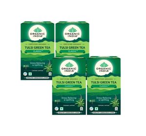 Organic India <b>Tulsi</b> Green <b>Tea</b> Pack of 4 X 25 <b>Tea</b> Bags - Product Image 1