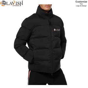Veste bulle d'hiver unisexe de grande taille avec logo personnalisé pour hommes Vente en gros de tissu tissé à col montant style mode - Product Image 5