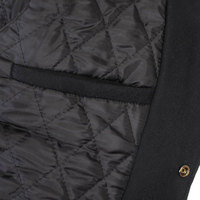 Veste varsity marron pour homme avec manches en cuir PU crème et bordure jaune, style preppy, col rabattu, coupe classique