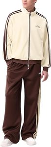 Pantalon de survêtement décontracté brodé pour homme (uniquement) avec poches zippées, coupe large, style Y2K, streetwear quotidien pour homme - Product Image 2