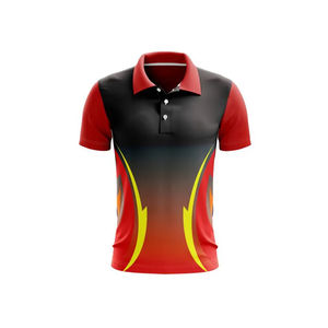 Maillot de cricket personnalisé à manches courtes, uniforme de sport haut de gamme imprimé par transfert thermique avec logo personnalisé - Product Image 2