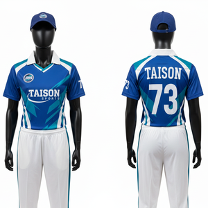 Women <b>Cricket</b> Jersey 160GSM Breathable Polyester Fabric Blue Teal <b>White</b> Panel Design Custom Sublimation Team Logo <b>Cricket</b> Jersey - Product Image 1