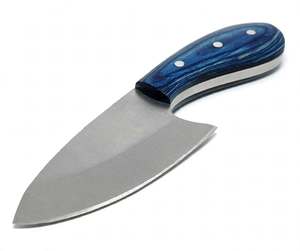 Custom Handmade Steel <b>Craft</b> Edge <b>Tool</b> with Full Tang Blue Pakkawood Scales Fixed Blade Outdoor Utility <b>Tool</b> - Product Image 6