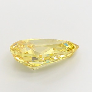 Diamant de forme poire modifiée, 5,01 carats, couleur jaune vif fantaisie, clarté VS1, excellente qualité de polissage, pierre précieuse cultivée en laboratoire - Product Image 3