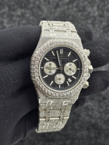 Luxury Women's Stainless Steel Diamond Encrusted <b>Chronograph</b> Watch 41mm <b>Automatic</b> Mechanical Limited Edition Analog Sapphire - Product Image 1