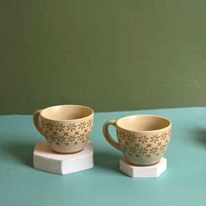 Gardenia New <b>Set</b> of 2 Bone China Ceramic <b>Tea</b> <b>Cups</b> Premium Quality Teaware - Product Image 5