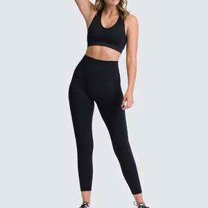 2026 Wholesale Fitness 2 Piece <b>Women</b> Gym Yoga Wear Set Workout Seamless Long Sleeve Sports Suit Hoodie Yoga Set - Product Image 1