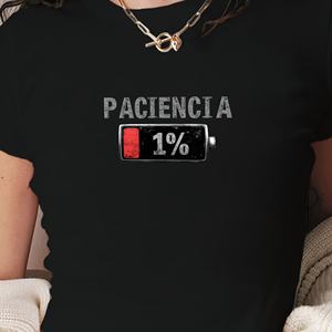 Camiseta corta moda mujer Patience 1 Battery - Product Image 1