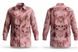 Camisa de Vestir con Botones, Diseño Abstracto Tie-Dye, Ajuste Cómodo, Manga Larga, Estilo Casual para Exteriores, Diseño Elegante - Product Image 5