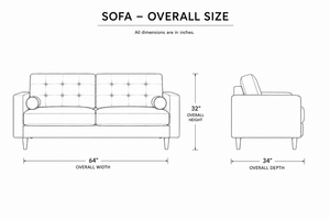 High-End Mid Century Leather Loveseat Button Tufted Back <b>Sofa</b> Vietnam Supply for Home Living Room Furniture - Product Image 3