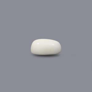 Natural White Coral Oval Cabochon Loose Gemstone 9.95 Carat Certified Wholesale - Product Image 3