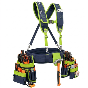 Heavy duty tool belts with suspenders carpenter tool belts <b>harness</b> padded shoulder straps tool vest belts for sale in low price - Product Image 6