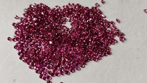 Vente en gros usine de grenat rhodolite naturel, pierres précieuses rondes à facettes de 1,5 mm, 2 mm, 3 mm, qualité AAA, rose framboise, lot de pierres en vrac - Product Image 2
