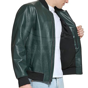 Veste de baseball en cuir de qualité supérieure avec doublure douce, style décontracté - Product Image 5