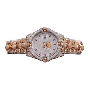 À la mode diamant hommes montres avec affichage de la Date montre à Quartz montre à Quartz grande fête bureau et montres de crâne de tous les jours - Product Image 1