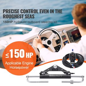 Kit di Sterzo Idraulico Fuoribordo per Imbarcazioni Marine da 150 CV, Pompa Timone da 24 Piedi, Cilindro di Bloccaggio a Due Vie, Ricambi e Accessori - Product Image 2