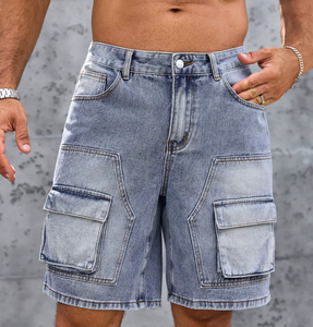 <b>Jeans</b> Workwear Denim Shorts <b>Man</b> Blue Slim Fit Stretch Vintage Straight <b>Jeans</b> - Product Image 1