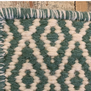 Tapis en laine tissé à la main à motif losanges, tapis géométrique à poils épais, tapis fait main pour salon, chambre, hôtel, décoration intérieure - Product Image 2