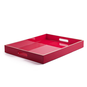 High Glossy Lacquer Serving <b>Trays</b> Luxury with Handles Decorative <b>Tray</b> for Ottoman, Coffee table, Kitchen and Bathroom - Product Image 2