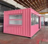 Bangunan Kompleks Kios Ritel Bergerak Prefab, Bar Kopi, dan Stan Makanan, Kontainer Modular Modern Mewah untuk Jalan Belanja Luar Ruangan