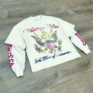 Camiseta regular sólida de gran tamaño para hombre con logotipo personalizado Sun Faded 100% algodón de doble capa de silicona con estampado de manga regular Terry High - Product Image 5