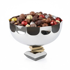 Bol à chocolat en argent plaqué, design luxueux, plateau de service pour les douceurs, pour les mariages et les célébrations de l'Aïd, au prix le plus bas - Product Image 5