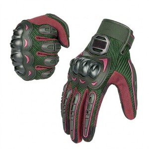 Black Leather Motorbike <b>Gloves</b> Hard Knuckle Shield Reinforced Palm Protective Gear for Tactical Riding 2026 - Product Image 6