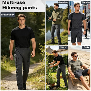 Pantalones de Trekking para Exteriores, Estilo Casual Convertible, Cómodos, 100% Poliéster, Secado Rápido, con Cierre en las Piernas, Múltiples Bolsillos Inteligentes - Product Image 5
