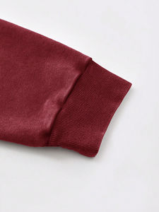 เสื้อฮู้ดเฟรนช์เทอร์รี่ 500 GSM OEM คุณภาพสูง ทรงโอเวอร์ไซส์ บุซับใน มีฮู้ด ผ้าฝ้าย 100% ไซส์พลัส รับสกรีนโลโก้ - Product Image 4