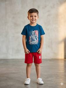 Conjunto de Pantalones Cortos para Niños Stockify de la Mejor Calidad, Camiseta y Pantalones Cortos Cómodos y Casuales, Conjunto a Juego para Niños, Ropa Elegante en Venta - Product Image 2
