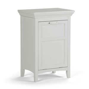 Avington bianco puro cesto della biancheria per mobili da bagno - Product Image 1