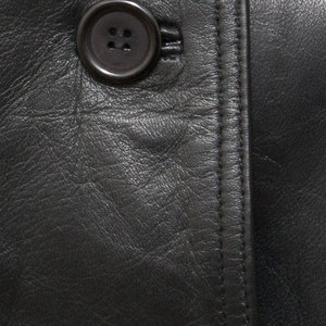Veste en cuir véritable pour femme, style utilitaire, manches longues, fermeture boutonnée, ceinture, vêtement d'automne, couleur unie - Product Image 4