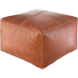 Pouf marocain en faux cuir pouf rembourré non rempli - Product Image 4