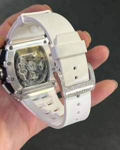 Montre-bracelet pour homme de haute qualité, diamant Moissanite VVS, affichage analogique automatique, entièrement sertie, style Hip Hop, passe le testeur de diamant - Product Image 3