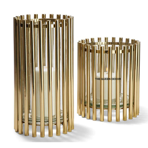 Nouveau porte-bougie design pour la maison et l'hôtel, décoration de Noël, tendance, or, moderne, élégant, fait main, taille personnalisée - Product Image 4